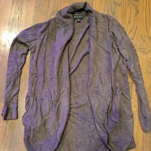 Barefoot Dreams Purple and Brown Cardigan